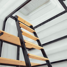 Ladder and metal frame